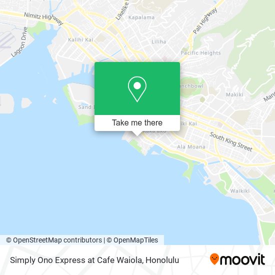 Simply Ono Express at Cafe Waiola map