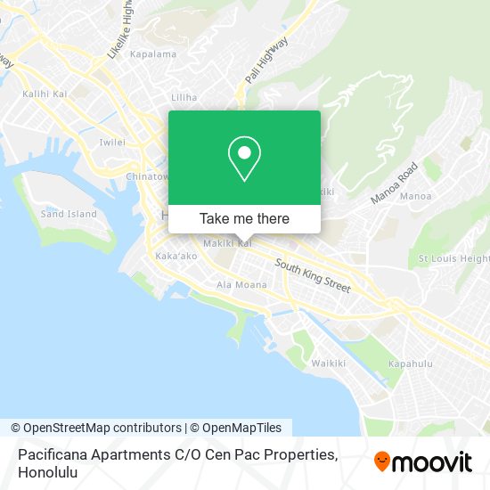 Mapa de Pacificana Apartments C / O Cen Pac Properties