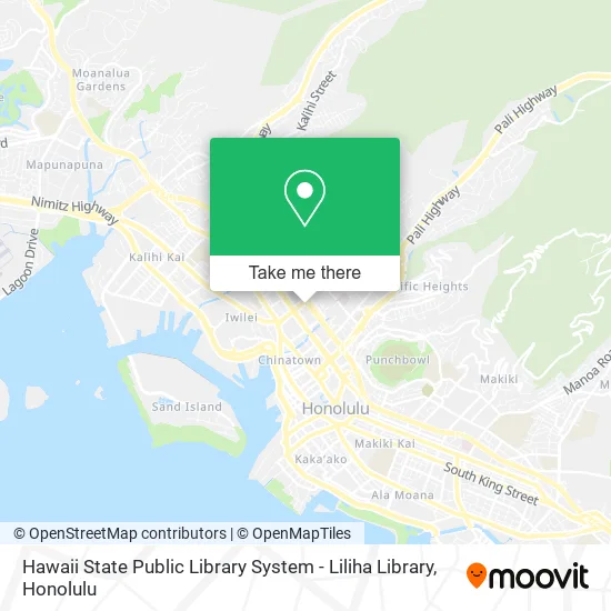 Mapa de Hawaii State Public Library System - Liliha Library