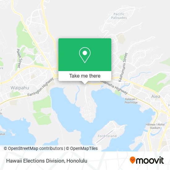 Mapa de Hawaii Elections Division