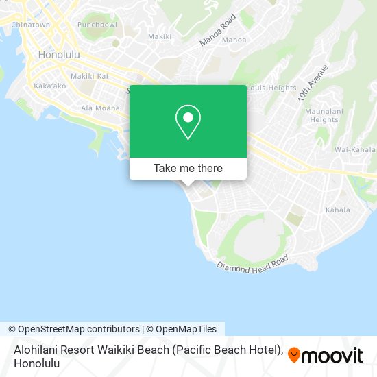 Alohilani Resort Waikiki Beach (Pacific Beach Hotel) map