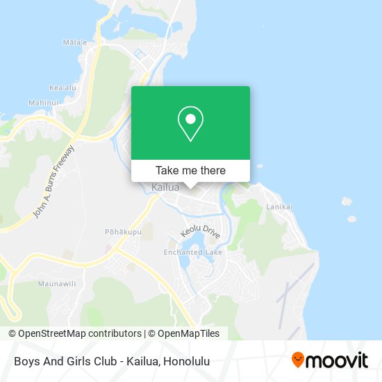 Boys And Girls Club - Kailua map