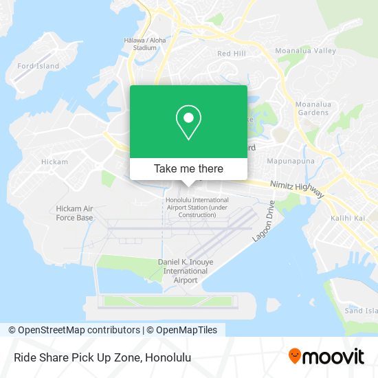 Ride Share Pick Up Zone map