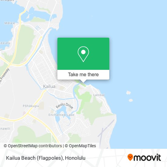 Kailua Beach (Flagpoles) map