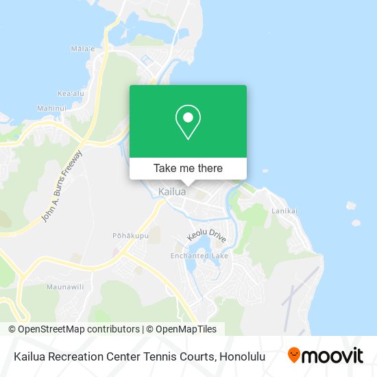 Kailua Recreation Center Tennis Courts map