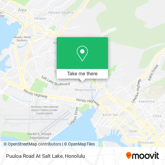 Puuloa Road At Salt Lake map