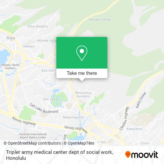 Tripler army medical center dept of social work map