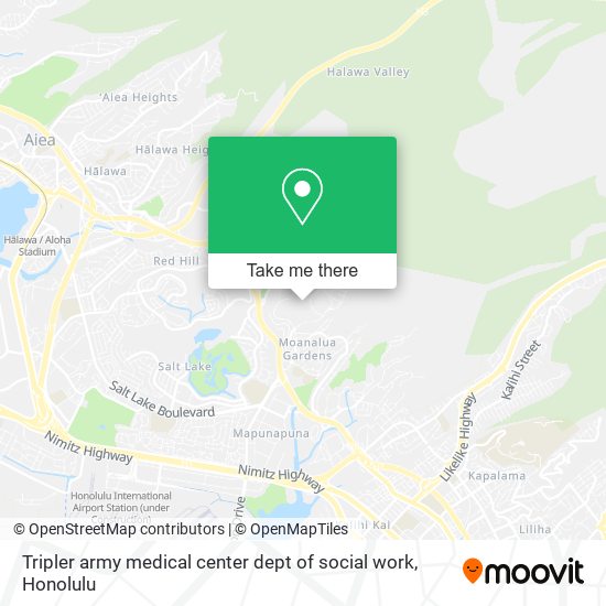 Mapa de Tripler army medical center dept of social work