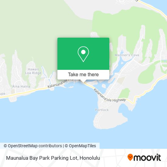 Maunalua Bay Park Parking Lot map