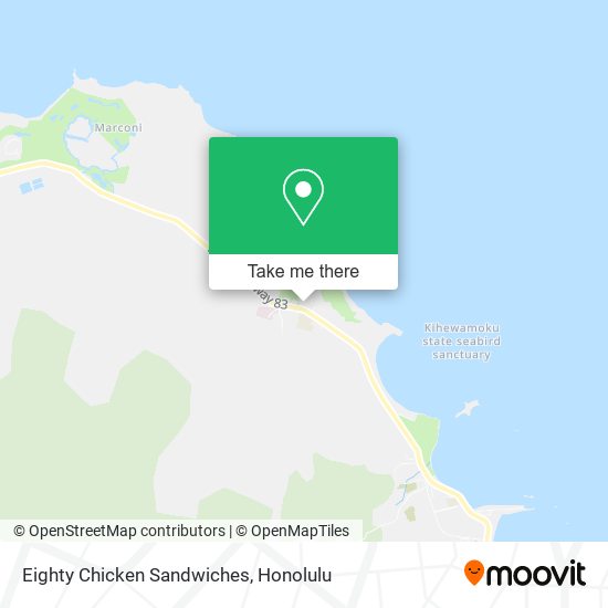 Eighty Chicken Sandwiches map