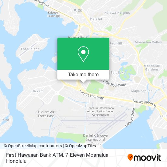 First Hawaiian Bank ATM, 7-Eleven Moanalua map