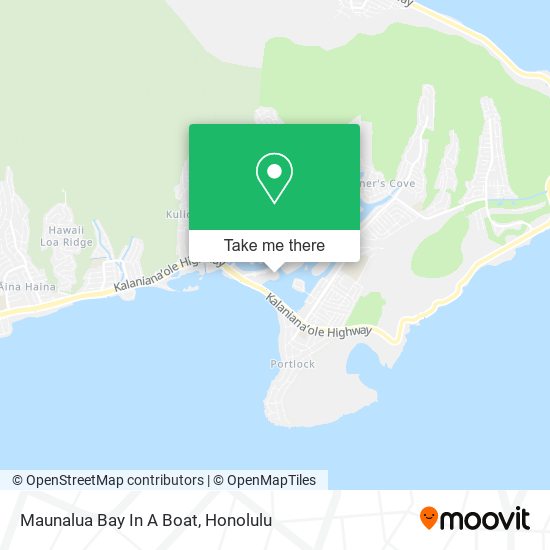 Maunalua Bay In A Boat map