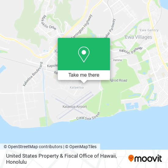 United States Property & Fiscal Office of Hawaii map