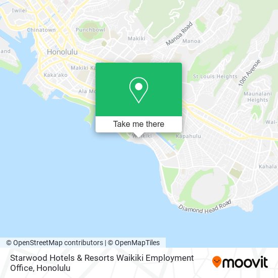 Starwood Hotels & Resorts Waikiki Employment Office map