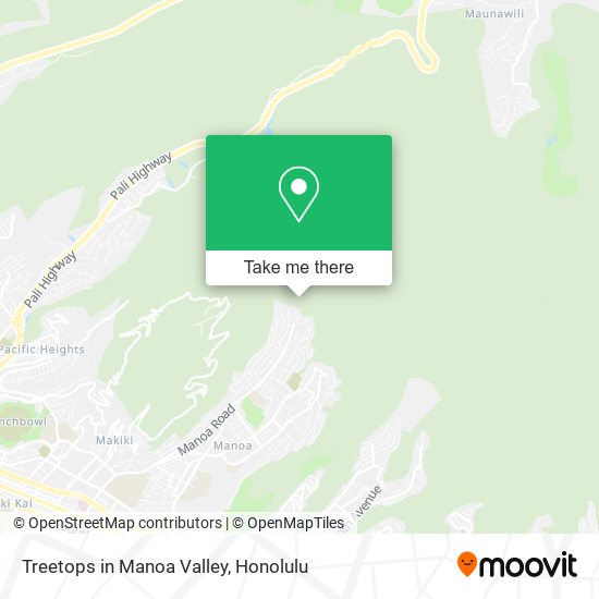 Treetops in Manoa Valley map