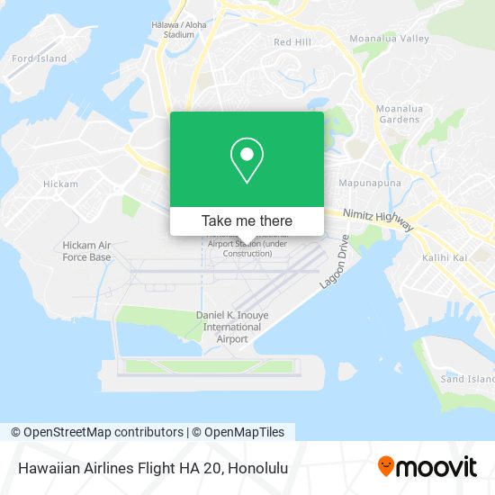 Hawaiian Airlines Flight HA 20 map