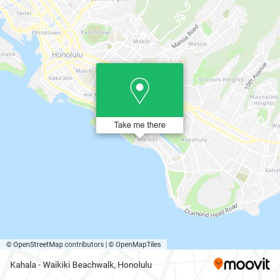Kahala - Waikiki Beachwalk map