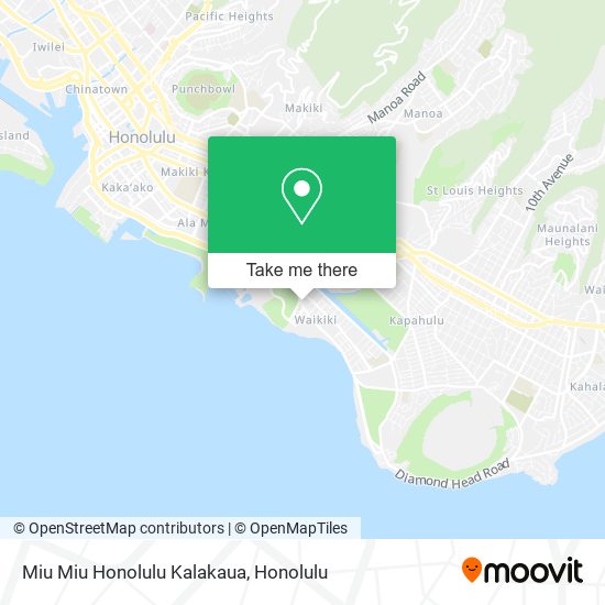 Miu Miu Honolulu Kalakaua map