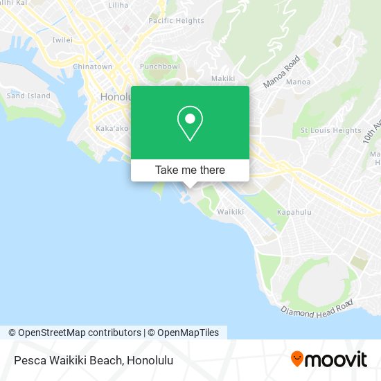 Pesca Waikiki Beach map