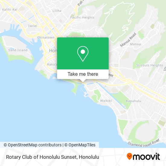 Mapa de Rotary Club of Honolulu Sunset