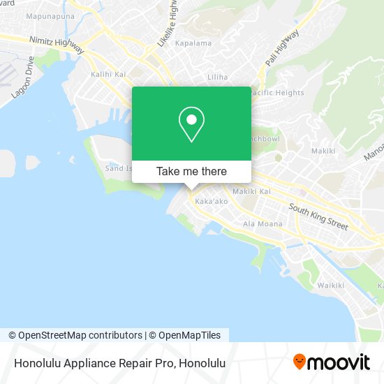 Honolulu Appliance Repair Pro map