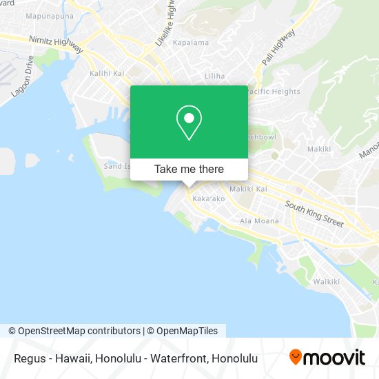 Regus - Hawaii, Honolulu - Waterfront map