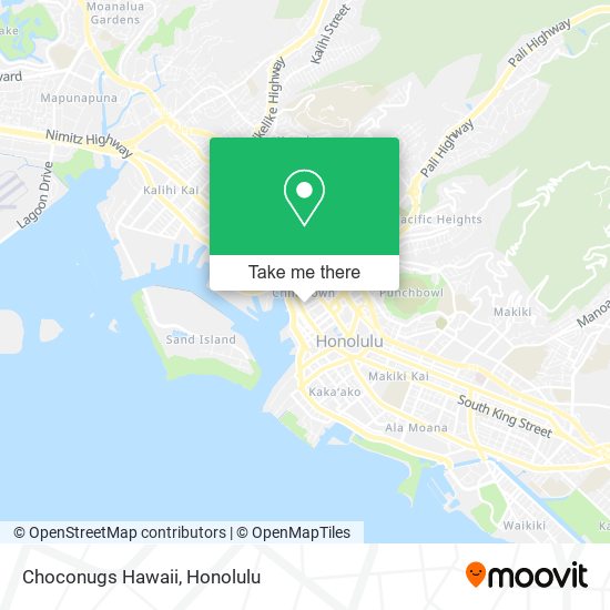 Choconugs Hawaii map