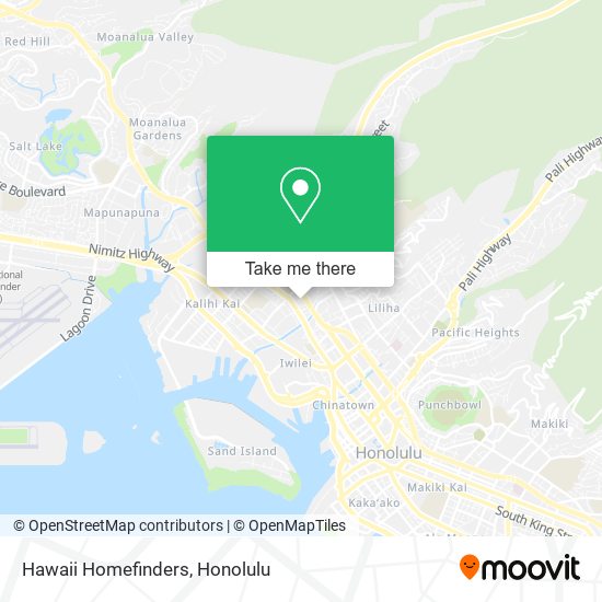 Hawaii Homefinders map
