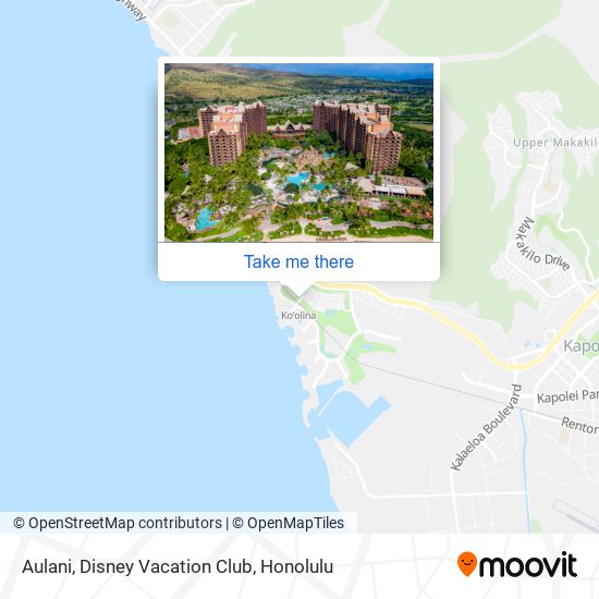 Mapa de Aulani, Disney Vacation Club
