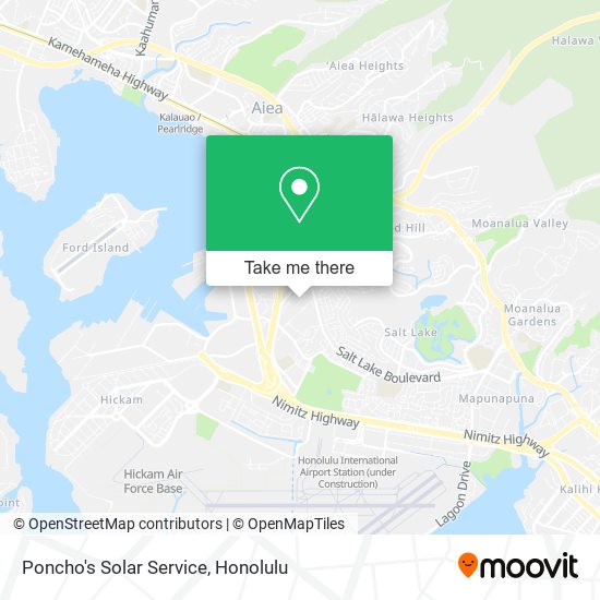 Poncho's Solar Service map