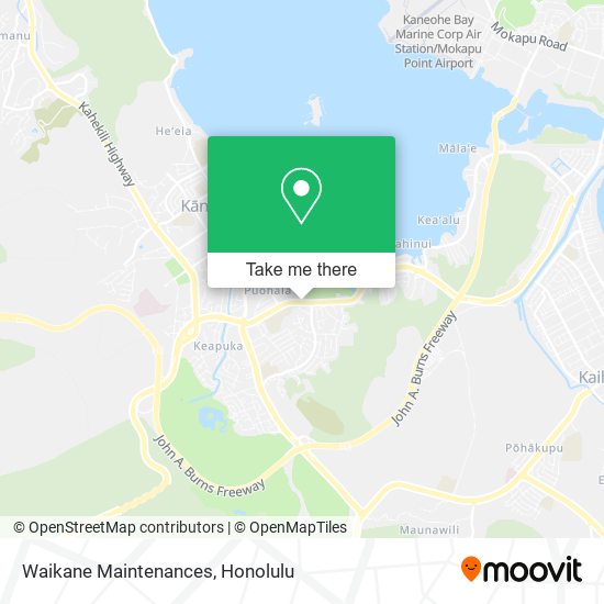 Waikane Maintenances map