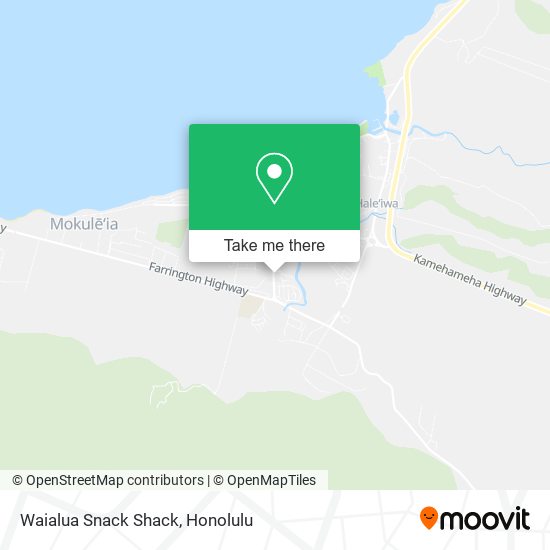 Waialua Snack Shack map