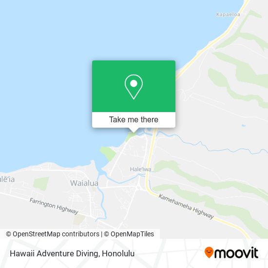 Hawaii Adventure Diving map