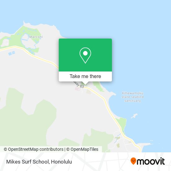 Mikes Surf School map