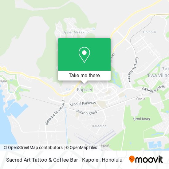 Mapa de Sacred Art Tattoo & Coffee Bar - Kapolei