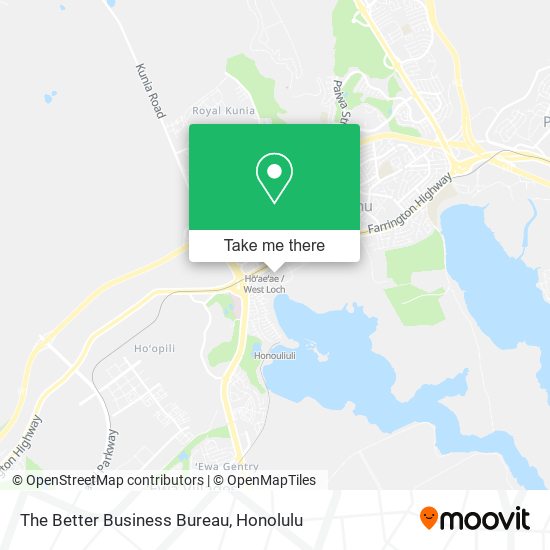 The Better Business Bureau map