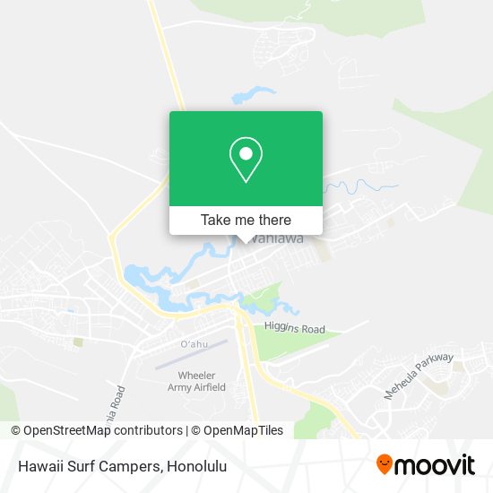 Hawaii Surf Campers map