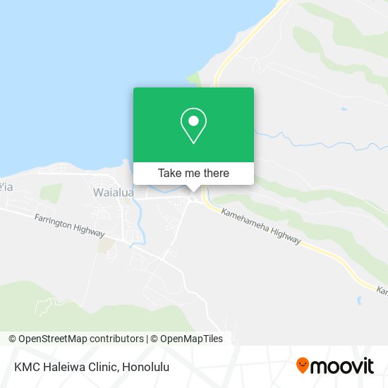 KMC Haleiwa Clinic map