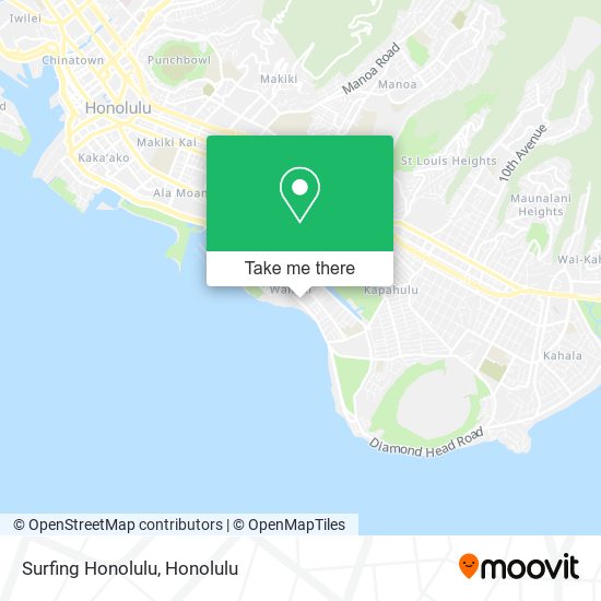 Mapa de Surfing Honolulu