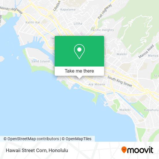 Hawaii Street Corn map
