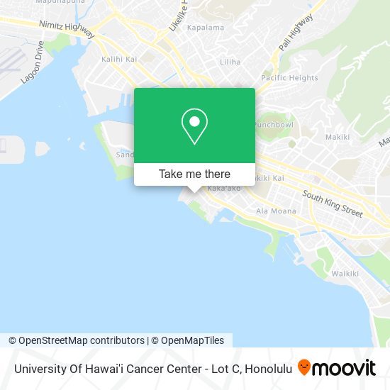 Mapa de University Of Hawai'i Cancer Center - Lot C