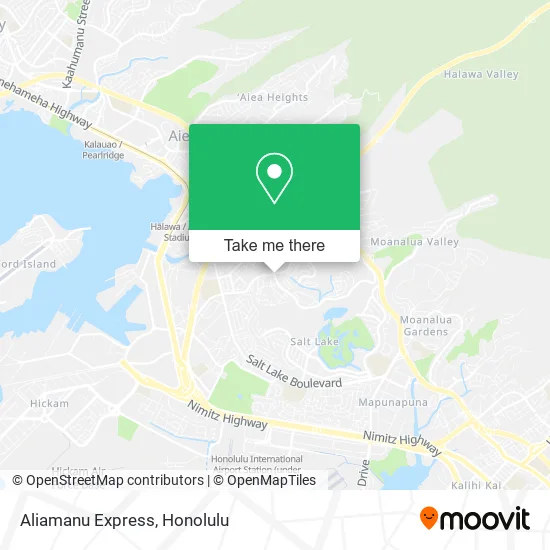 Aliamanu Express map