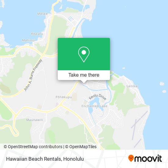 Hawaiian Beach Rentals map