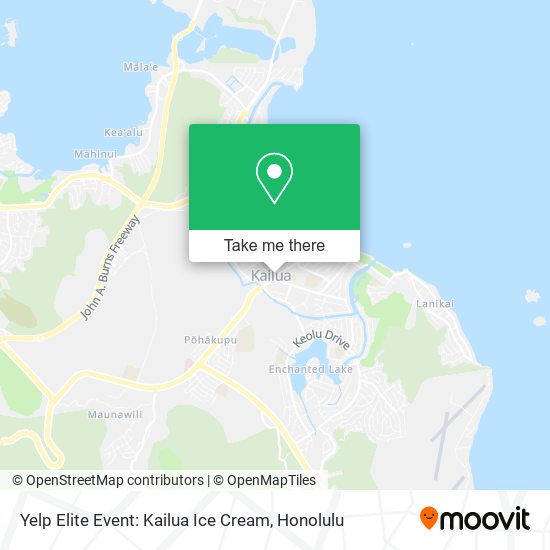 Yelp Elite Event: Kailua Ice Cream map