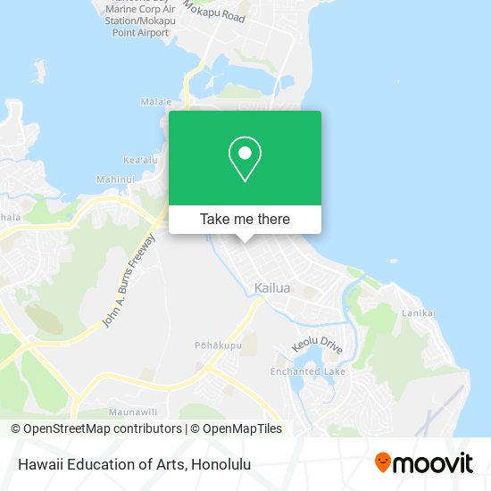 Hawaii Education of Arts map