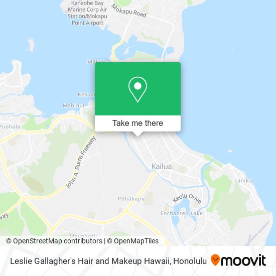 Leslie Gallagher's Hair and Makeup Hawaii map