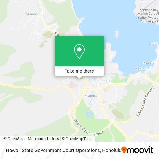 Hawaii State Government Court Operations map