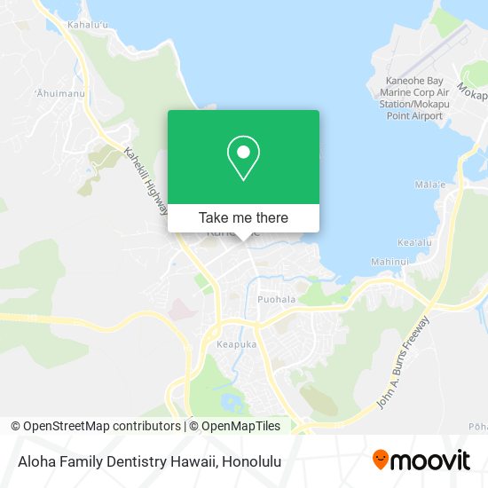 Aloha Family Dentistry Hawaii map
