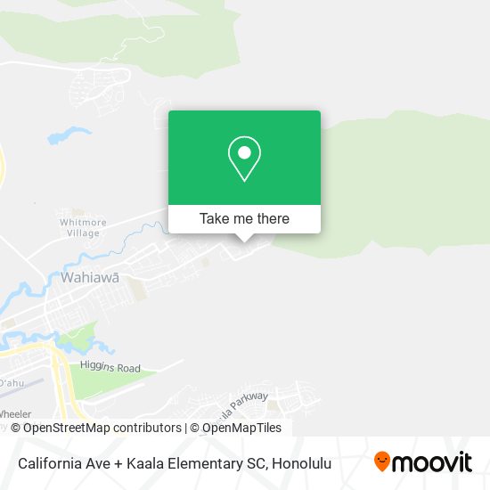 Mapa de California Ave + Kaala Elementary SC