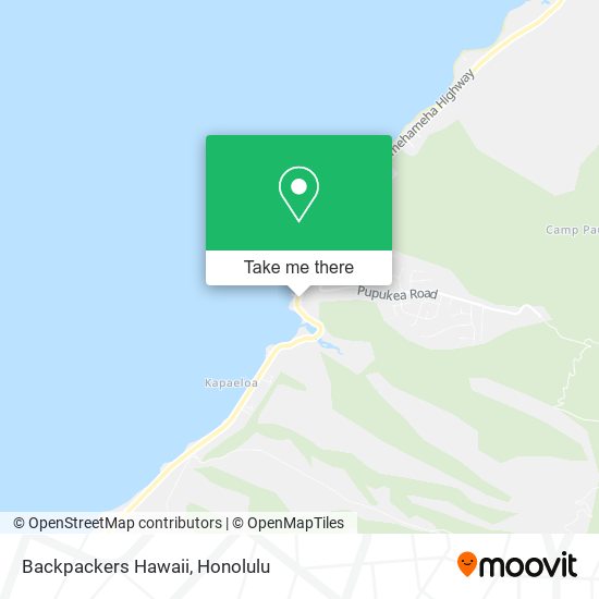 Backpackers Hawaii map